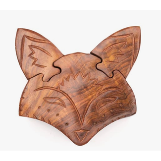 India Puzzle Box - Fox Face