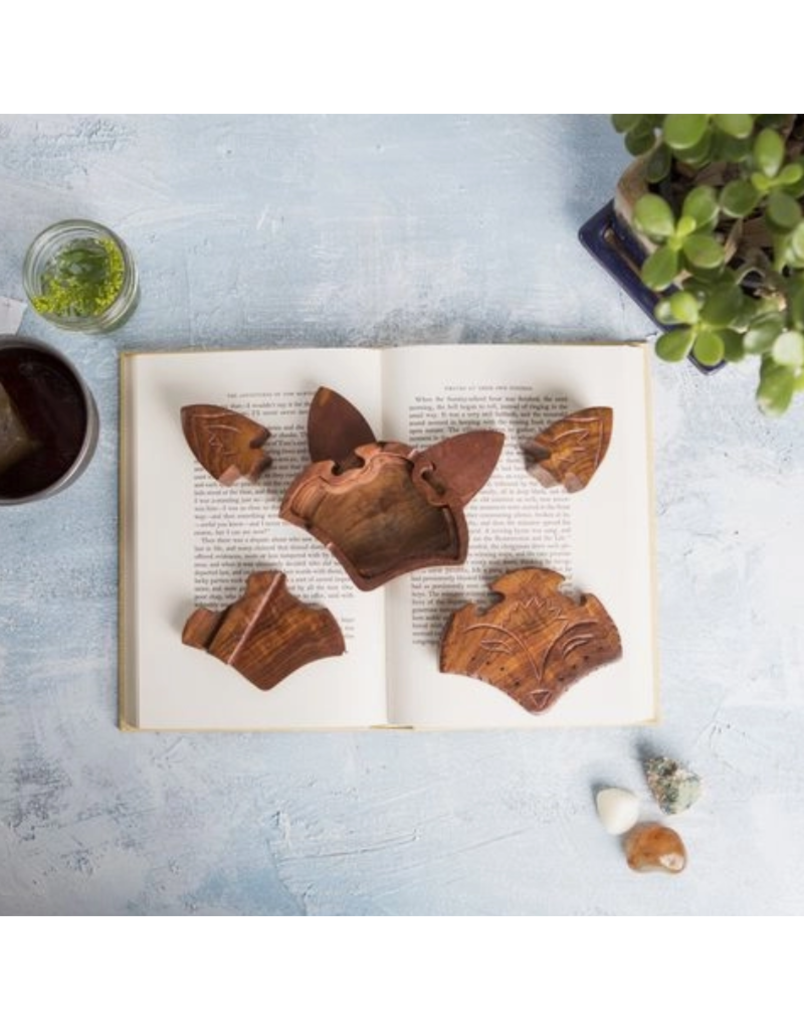 India Fox Face Puzzle Box