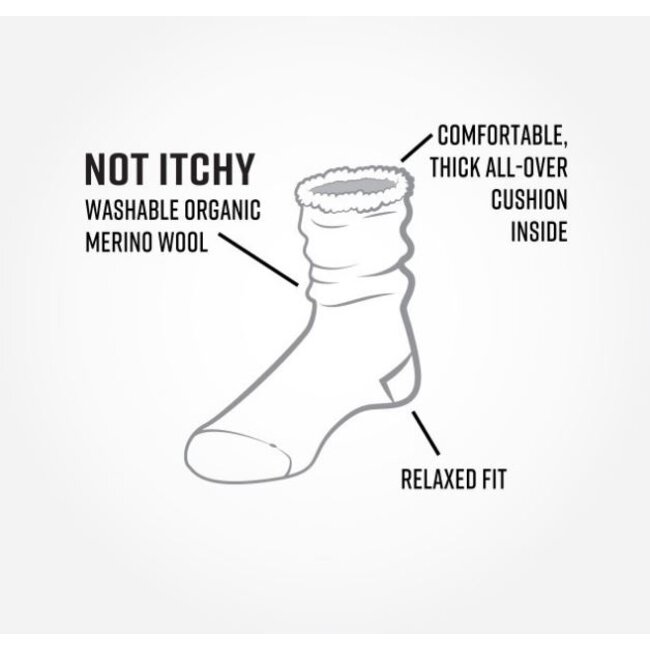 Wool Snuggle Socks - Reindeer/Black