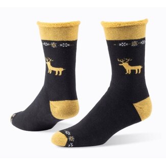 Argentina CLEARANCE Wool Snuggle Socks - Reindeer/Black