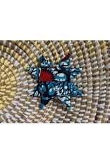 Rwanda CLEARANCE Fabric Star Ornament - Turquoise, Rwanda