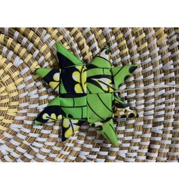 Rwanda CLEARANCE Fabric Star Ornament - Green, Rwanda