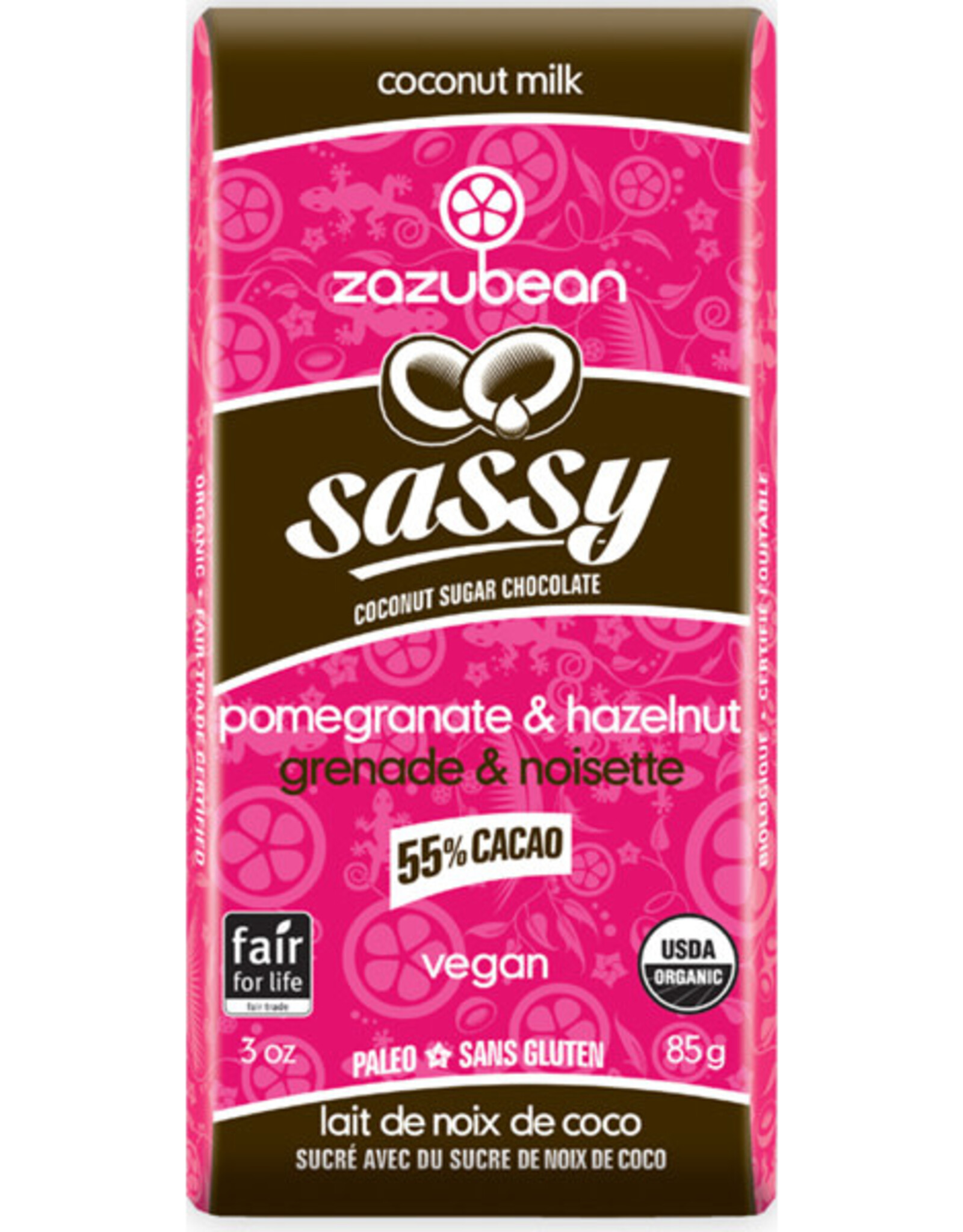 Zazubean Sassy - Pomegranate & Hazelnut, 85g