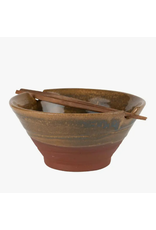 Nepal Chopsticks & Bowl Set - Terracotta, Nepal