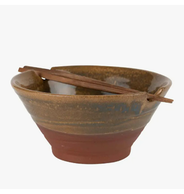 Nepal Chopsticks & Bowl Set - Terracotta, Nepal