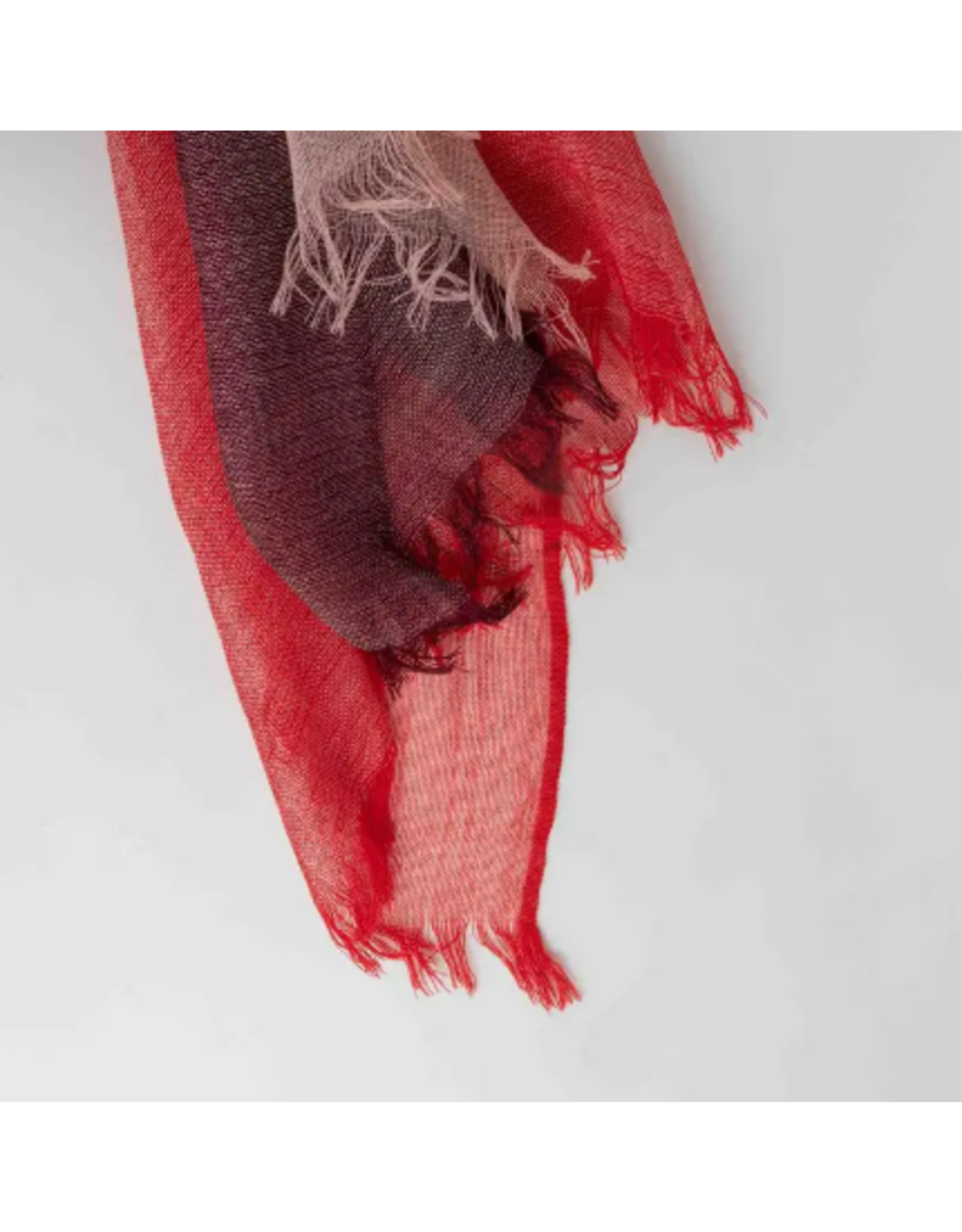 India Meera Layered Wool Scarf in Reds, India