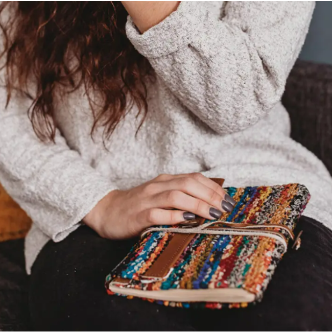 Sari & Leather Travel Journal