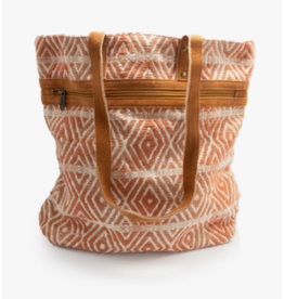 India Terracotta Shimmer Woven Tote, India