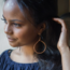 Hammered Copper Loop Earrings