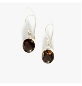 India Positive Thoughts Smokey Quartz Earrings, India