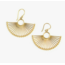 India Palm Leaf Fan Earrings