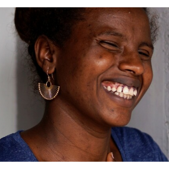 Palm Leaf Fan Earrings