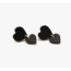 India Black Heart Clay Earrings