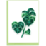 Vietnam Quilling Card  Mini - Monstera Leaf