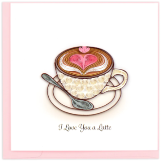 Vietnam Quilled Card - Love Latte
