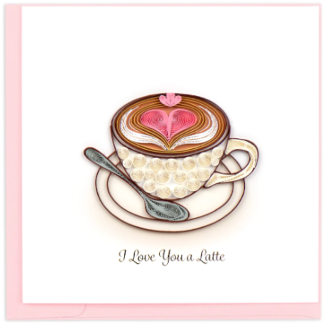 Quilled Card - Love Latte
