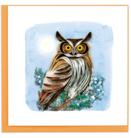 Vietnam Quilled Great Horned Owl Card, Vietnam