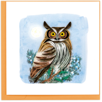 Vietnam Quilled Card - Great Horned Owl