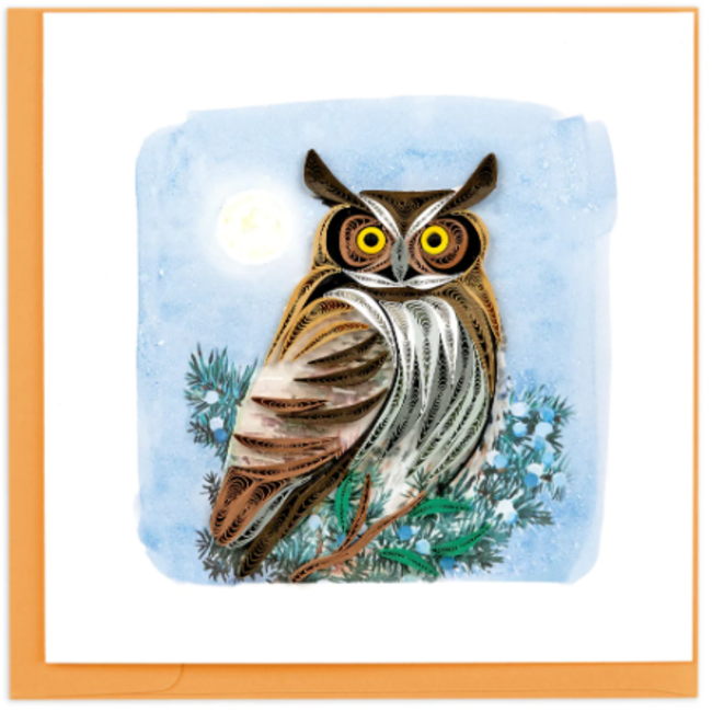 Quilled Card - Great Horned Owl
