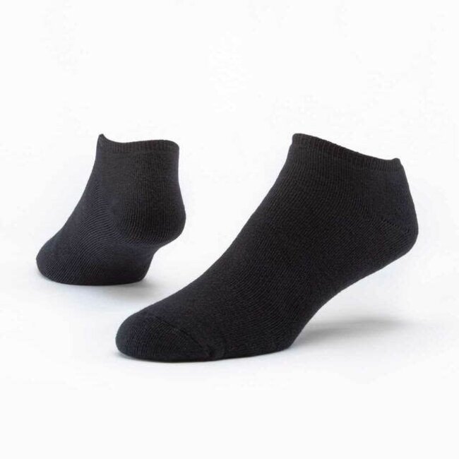Cotton Footie Socks - Solid Black