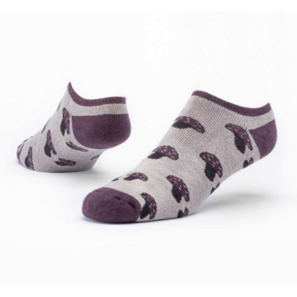 Tanzania Cotton Footie Socks - Grey Mushroom