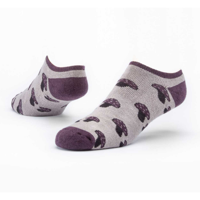Cotton Footie Socks - Grey Mushroom