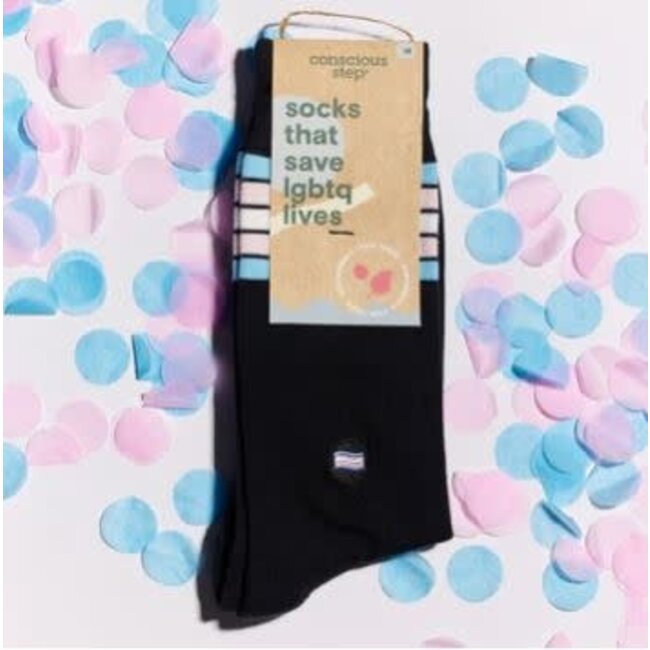 Crew Socks That Save LGBTQ Lives - Trans Stripe