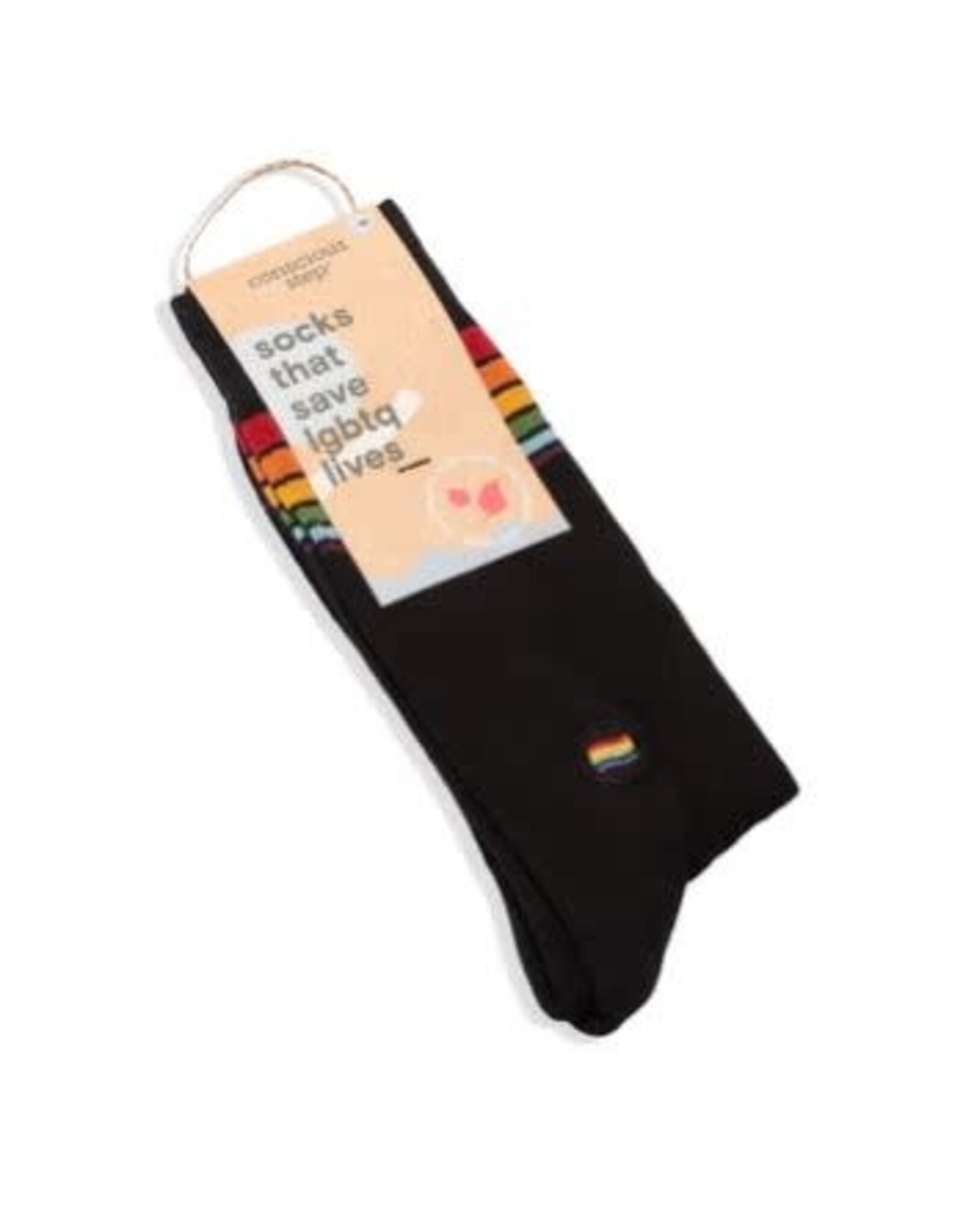 India Crew Socks That Save LGBTQ Lives - Black Stripe