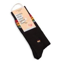 India Crew Socks That Save LGBTQ Lives - Black Stripe