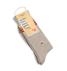 India Crew Socks That Save LGBTQ Lives - Grey Stripe