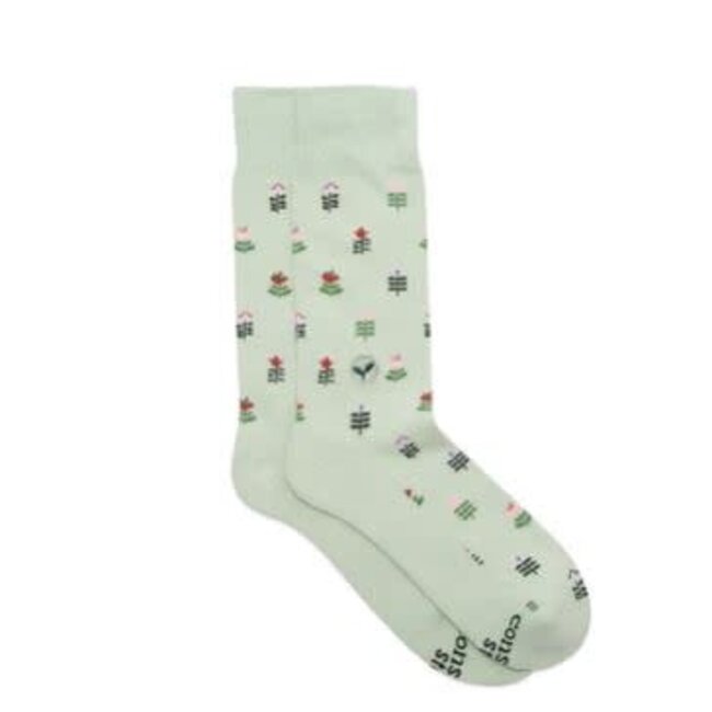 Crew Socks That Plant Trees - Green Tulips