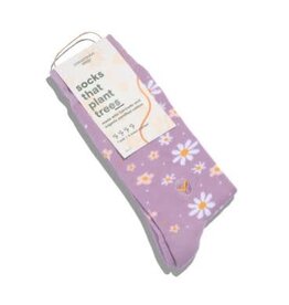 India Crew Socks That Plant Trees - Lavender Daisies