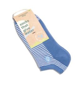 India Ankle Socks That Give Water - Blue Stripe