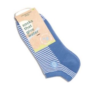 India Ankle Socks That Give Water - Blue Stripe