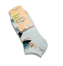 India Ankles Socks That Protect Toucans - Light Blue