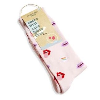 India Crew Socks That Save LGBTQ Lives - Pink Lips