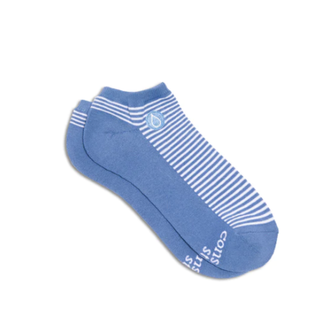 Ankle Socks That Give Water - Blue Stripe