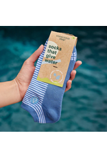 India Ankle Socks That Give Water - Blue Stripe