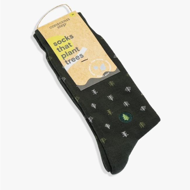 Crew Socks That Plant Trees - Dark Green