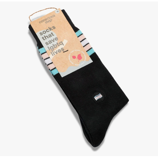 India Crew Socks That Save LGBTQ Lives - Trans Stripe