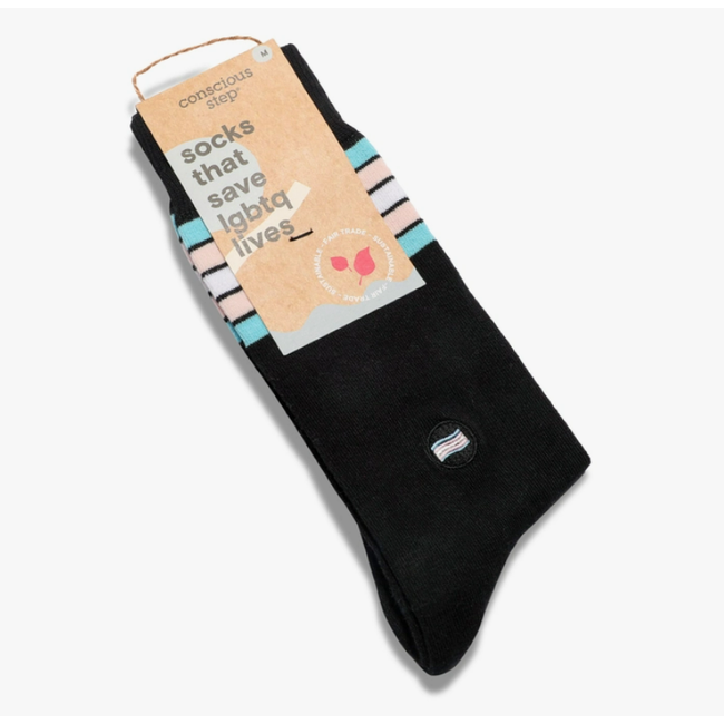Crew Socks That Save LGBTQ Lives - Trans Stripe