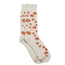 Conscious Step Crew Socks That Stop Violence Against Women - Tan w/ Flowers