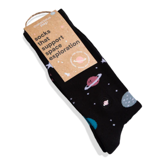 India Conscious Step Crew Socks That Support Space Exploration - Planets