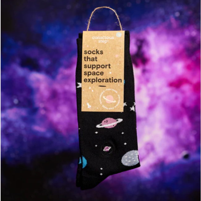 Conscious Step Crew Socks That Support Space Exploration - Planets