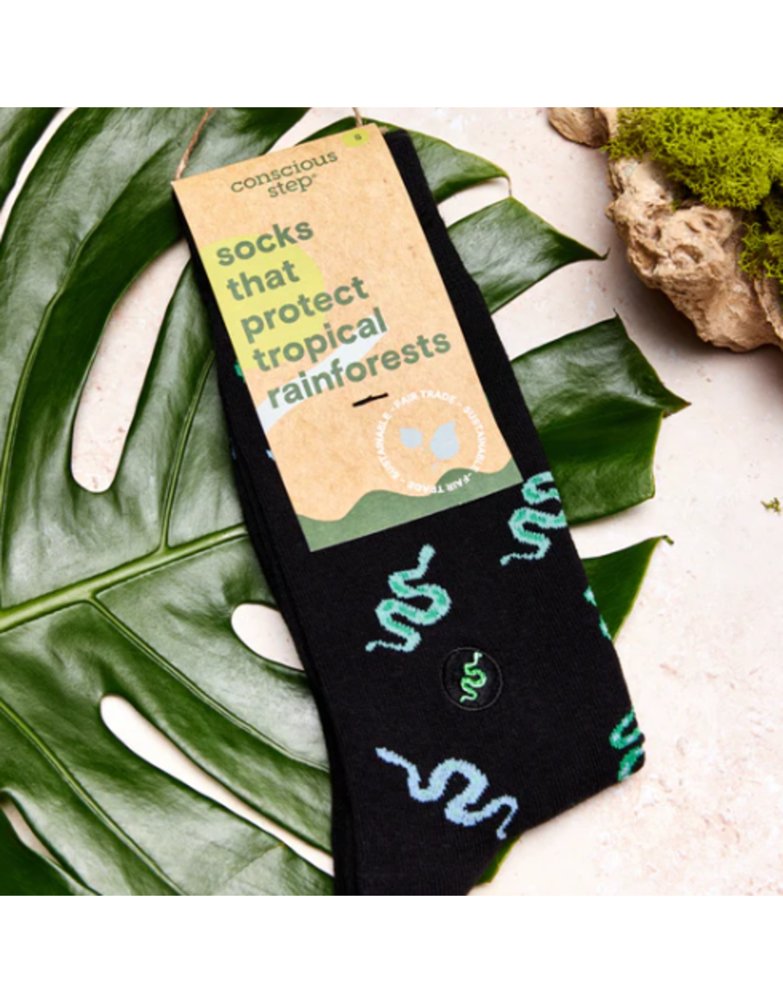 India Crew Socks That Protect Tropical Rainforests - Snakes