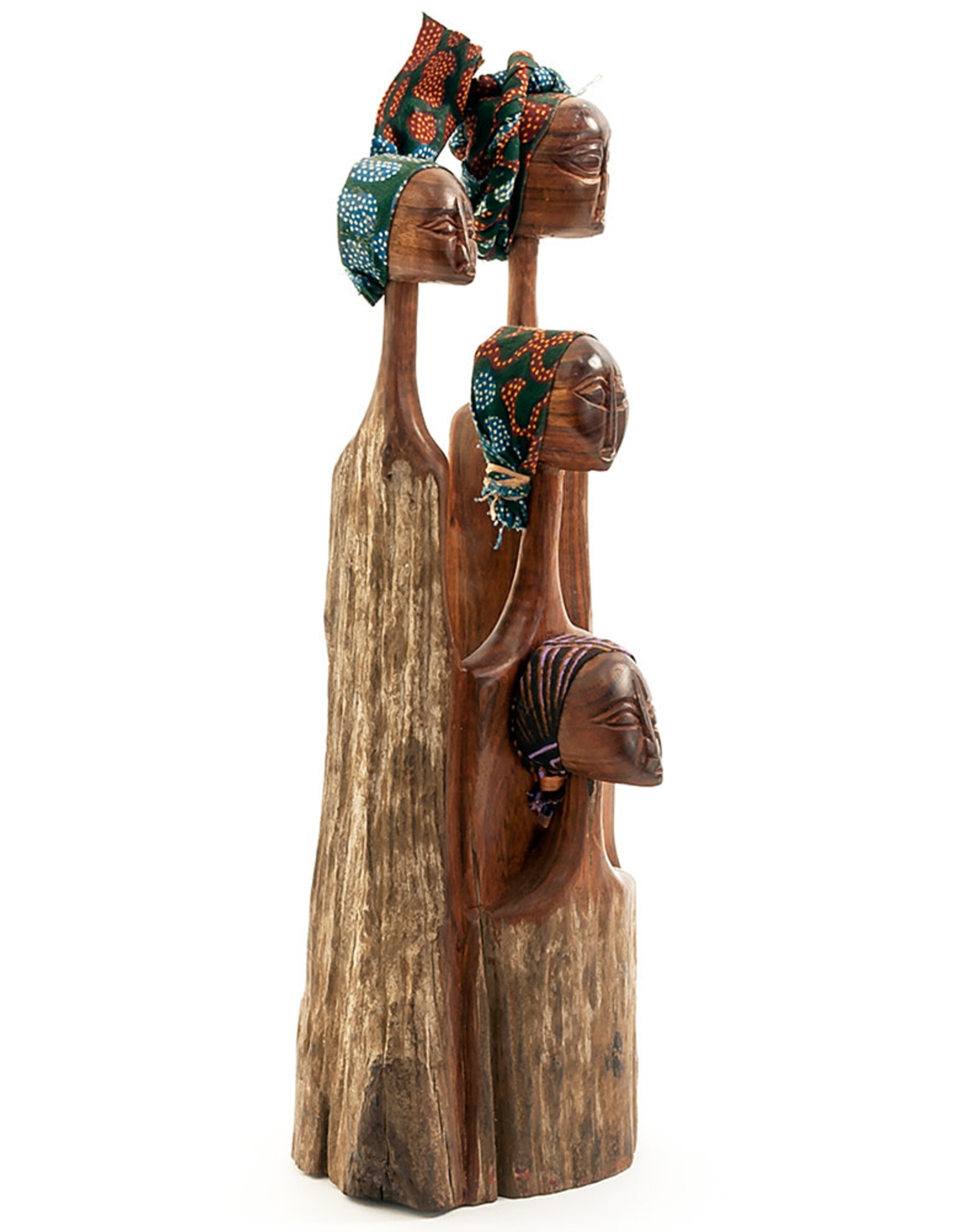 Mozambique Four Sisters Sandalwood Sculpture, Mozambique