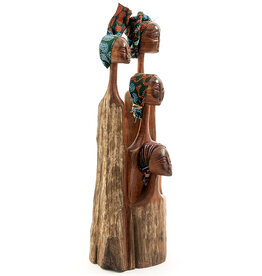 Mozambique Four Sisters Sandalwood Sculpture, Mozambique