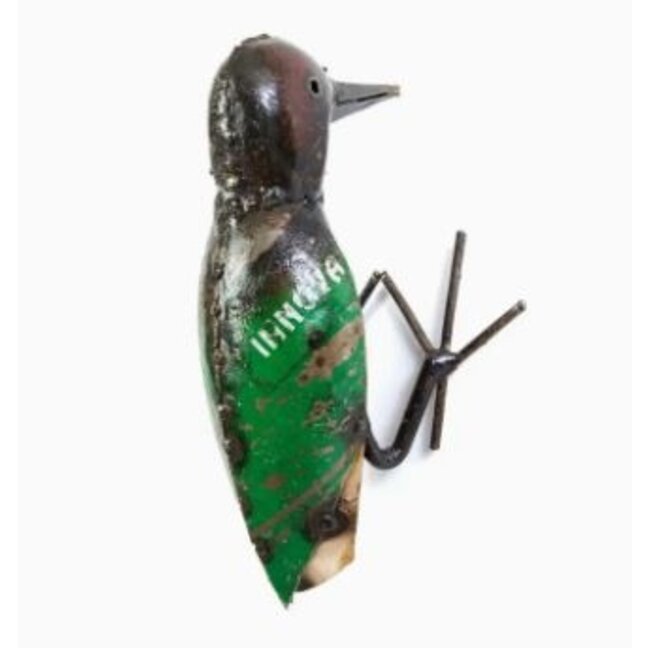 Recycled Oil Drum Hanging Woodpecker