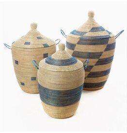 Senegal Blue & Cream Mixed Pattern Hamper