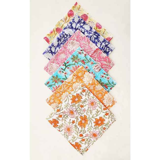 Floral Block Print Napkin